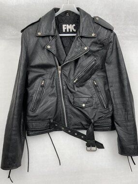 Vintage FMC First Manufacturing Co. Leather Motorcycle Biker Jacket Men's 42